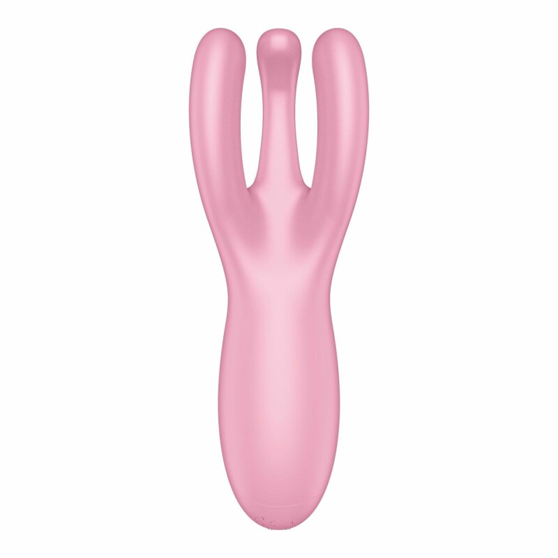 Вібратор потрійний Satisfyer Threesome 4 з додатком, рожевий, 14 х 5.5 см - Зображення 5