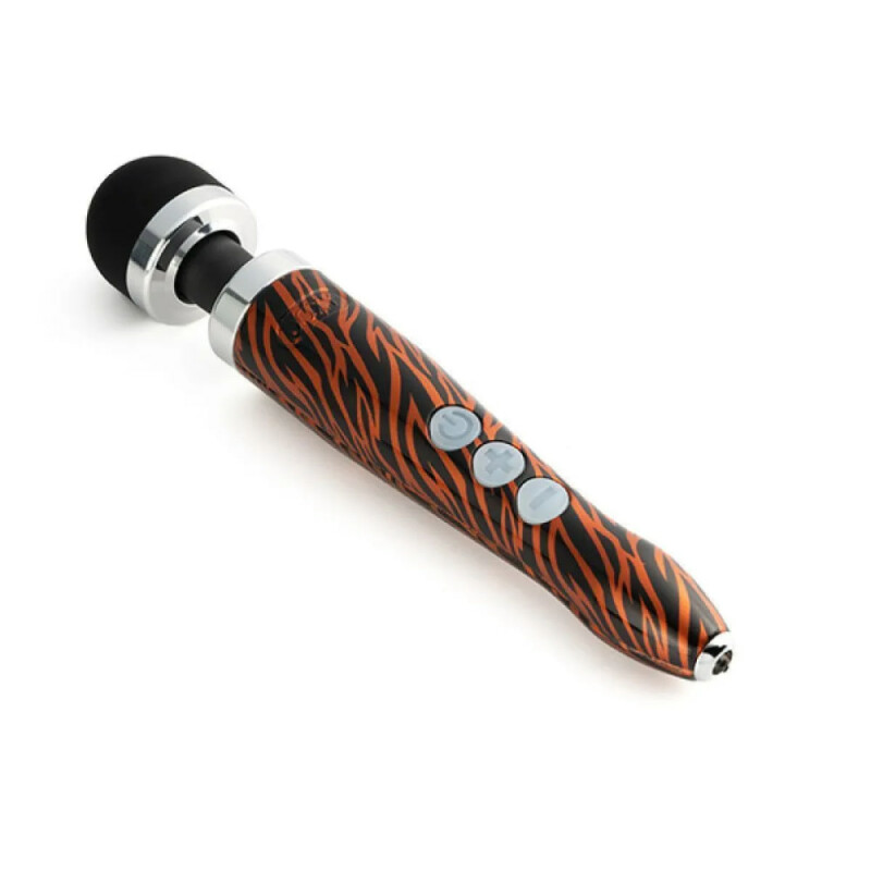 Масажер-мікрофон Doxy Die Cast 3R Wand Vibrator Tiger, тигровий - Зображення 2