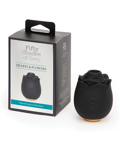 Кліторальний стимулятор у формі троянди Fifty Shades of Grey Rose Clitoral Suction чорного кольору - Изображение 1