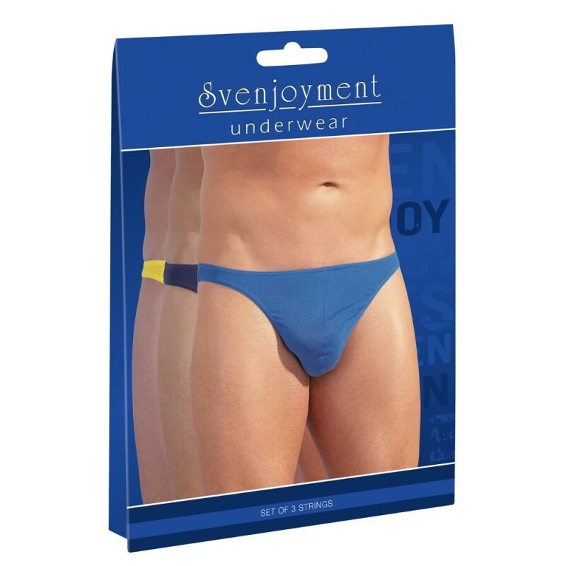 Набір чоловічих стрінгів Svenjoyment, S, різнокольорові, 3 шт