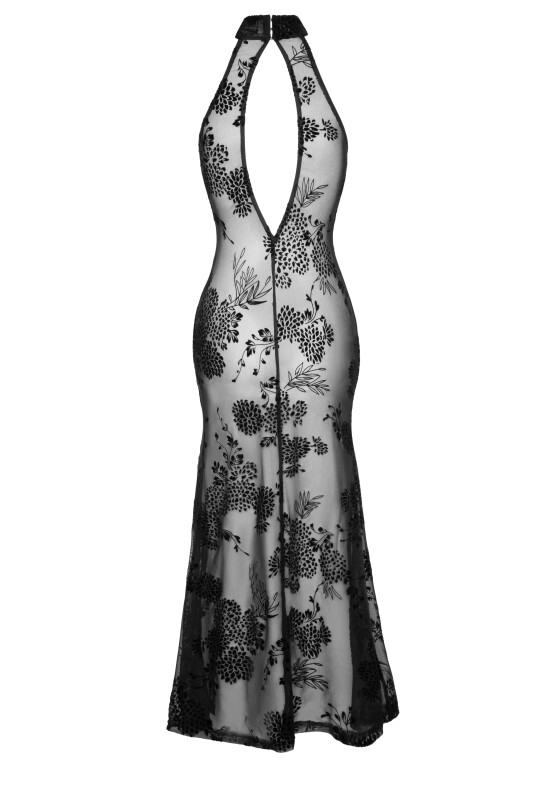 Сукня довга сексуальна з візерунками L F239 Noir Handmade, чорна - Зображення 3