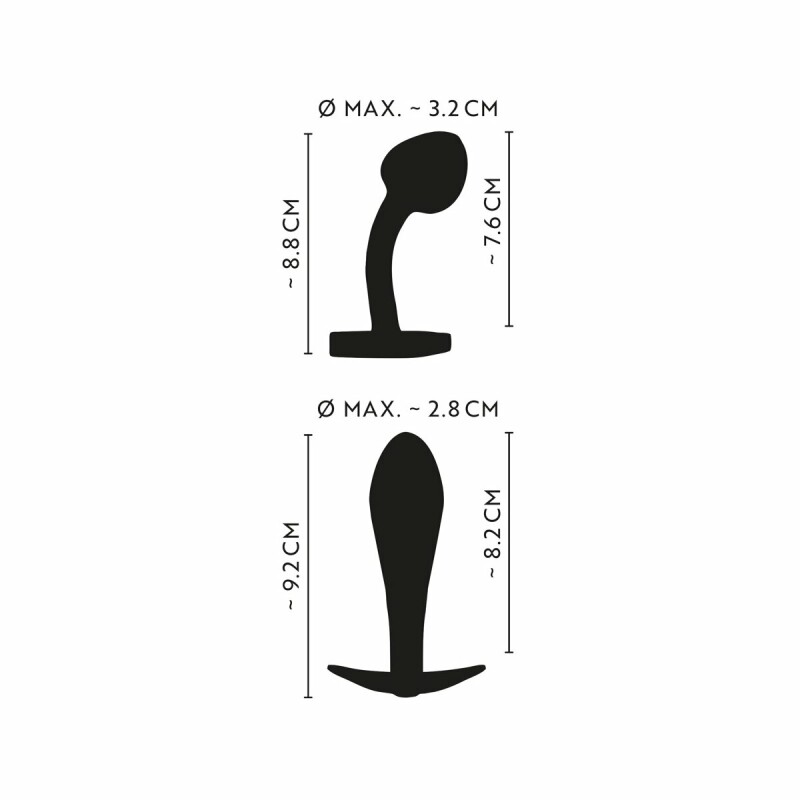 Набір Анальних пробок Anos Metal Butt Plug Set Rainb 2 шт. - Зображення 4