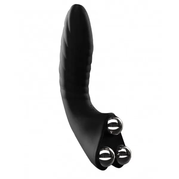 Універсальний вібратор для пар HOT StiVi The Real Threat Partner Vibrator чорний, 17 см х 5.5 см - Зображення 5