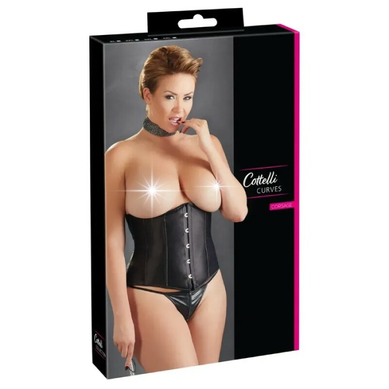 Корсет для талії Cottelli Curves Underbust Corset на гачках і шнурівці, 3XL - Зображення 1