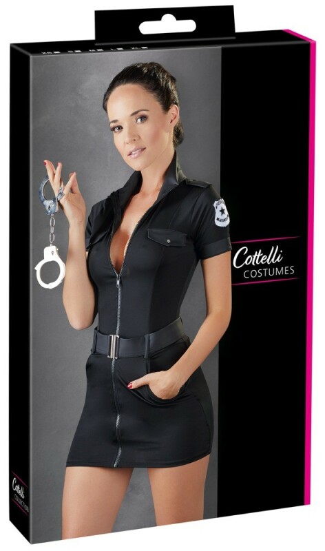 Костюм поліцейської сексуальний Cottelli Police Dress, S, чорний - Зображення 7