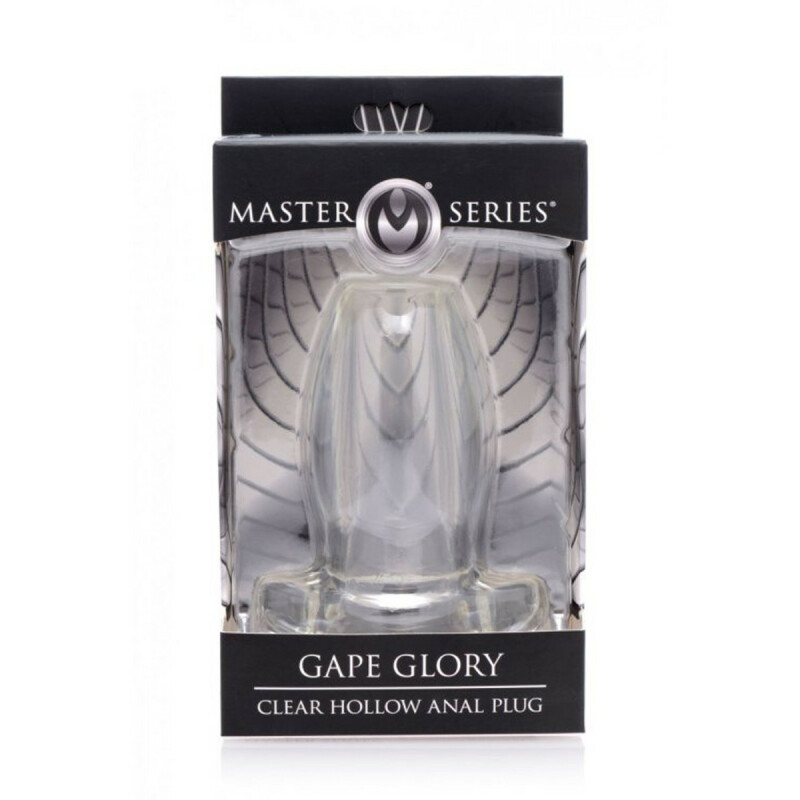Анальна пробка з тунелем Gape Glory Master Series, прозора, 9.9 х 4.8 см - Изображение 1