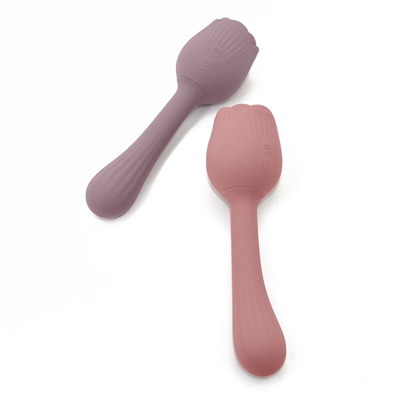 Вібратор подвійний Sweet Em Vibe Bird у вигляді тюльпана, з хвильовою стимуляцією, рожевий, 18.8 х 5.5 см - Зображення 8