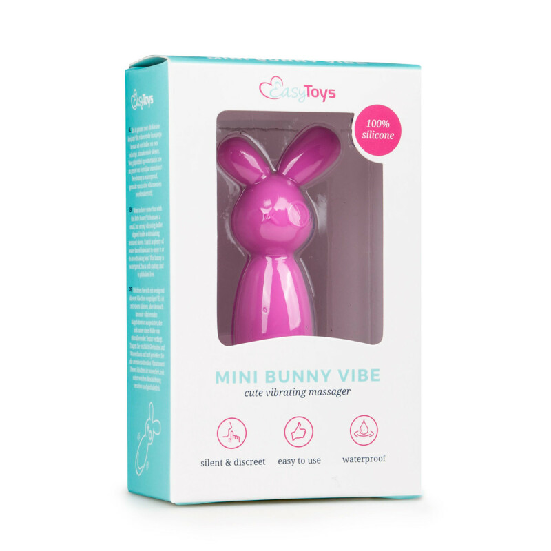 Вібратор для клітора Easytoys Mini Bunny у вигляді зайчика, рожевий, 8 х 2 см - Зображення 1