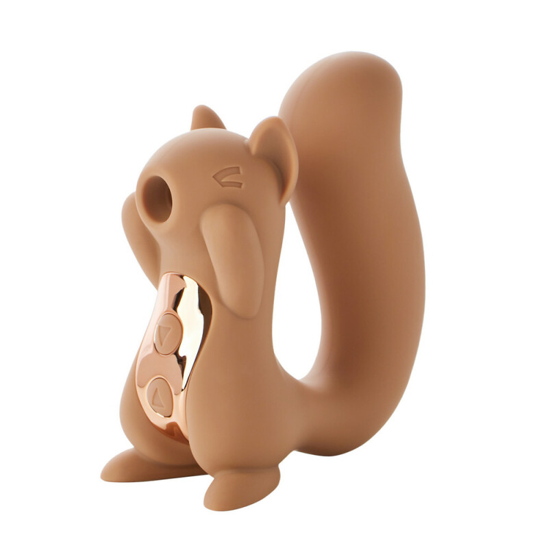 Вакуумний стимулятор клітора Sweet Em Sneaky Squirrel коричневий, з вібрацією, 10.5 х 8.9 см - Зображення 3