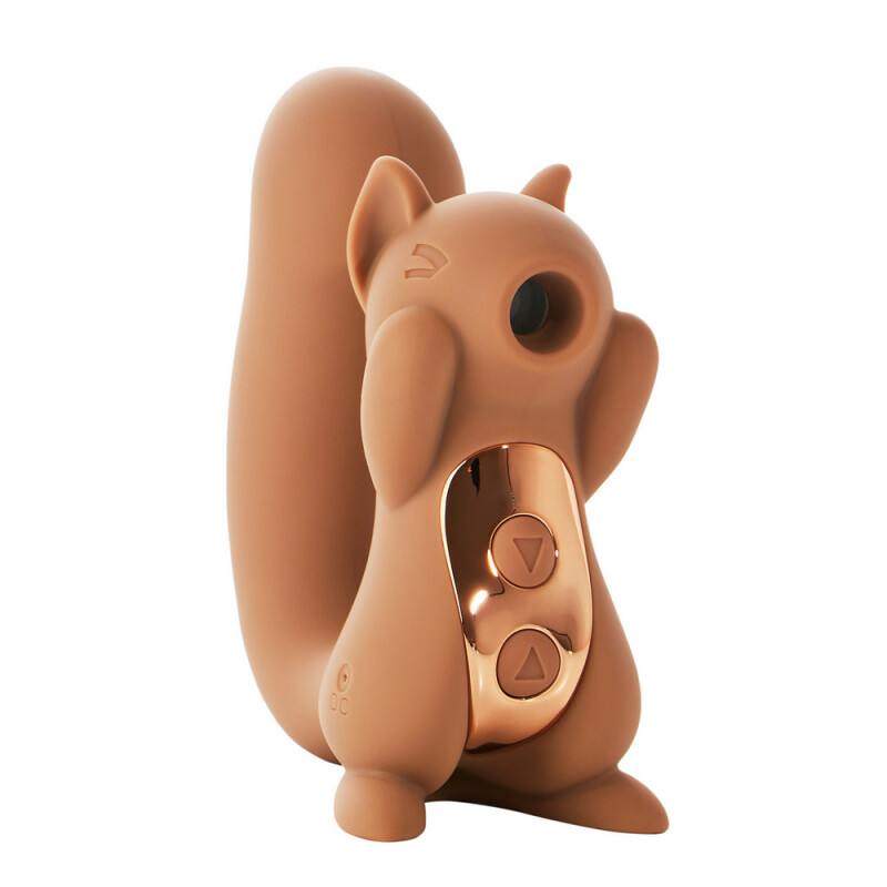 Вакуумний стимулятор клітора Sweet Em Sneaky Squirrel коричневий, з вібрацією, 10.5 х 8.9 см - Зображення 1