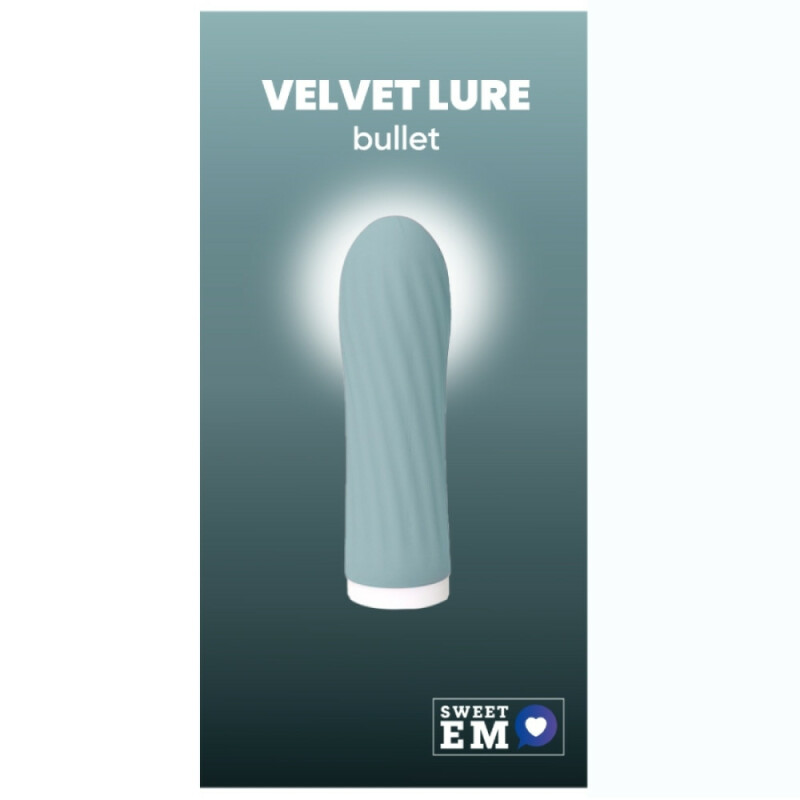 Мінівібратор Sweet Em Bullet рельєфний, блакитний, 8.5 х 2.5 см - Зображення 1