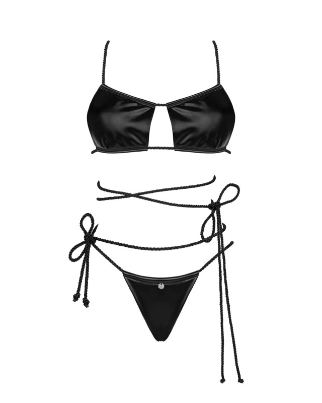 Комплект сексуальної білизни One Size Cordellis Obsessive, чорне - Зображення 2
