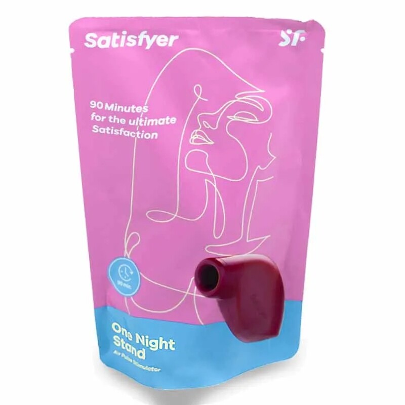 Вакуумний стимулятор клітора Satisfyer One Night Stand одноразовий, бордовий, 7.2 х 3.2 см - Зображення 1