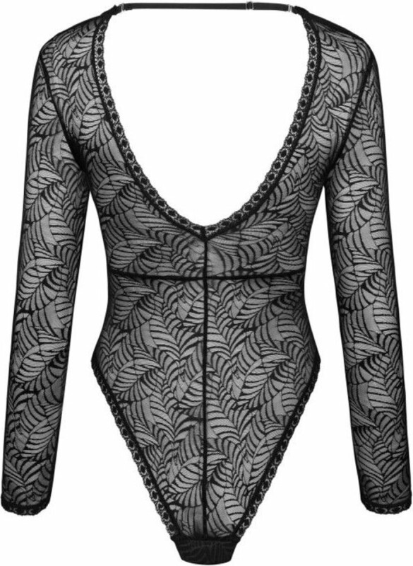 Боді сексуальне ажурне XS/S Merlys Obsessive, чорне - Зображення 3