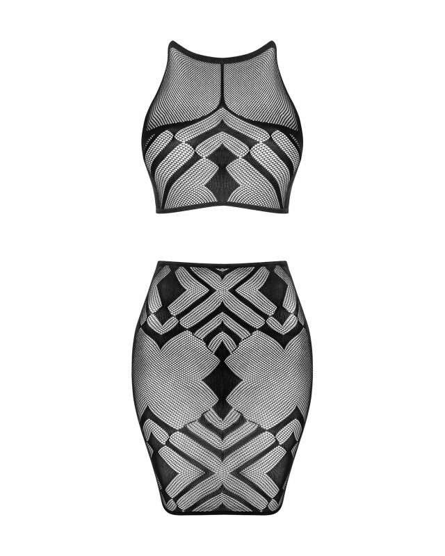 Комплект-сіточка, топ і спідниця, K101 top &amp; skirt S/M/L, One size - Зображення 2