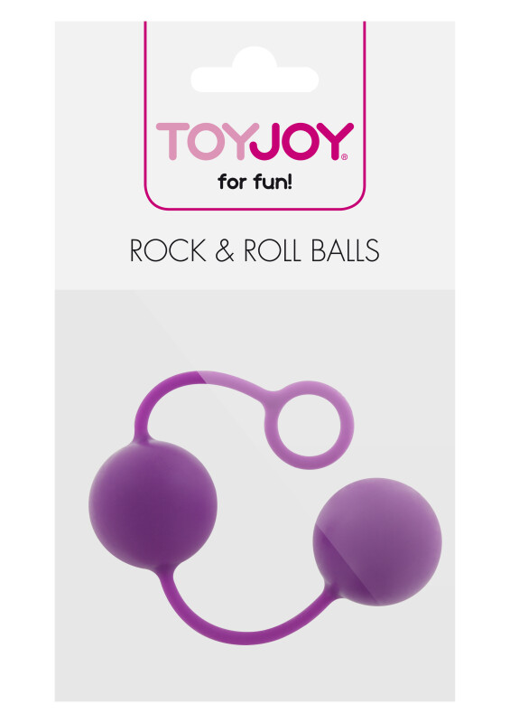 Вагінальні кульки подвійні ToyJoy, силіконові, фіолетові, 67 г - Зображення 1