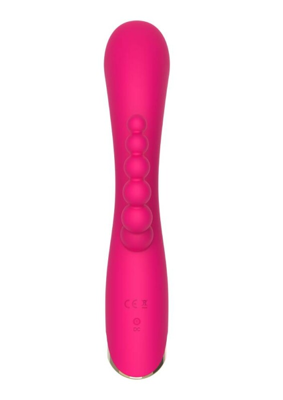 Вібратор-кролик рельєфний з ялинкою Aphrodite Toy Joy рожевий, 21 х 3.7 см - Зображення 7