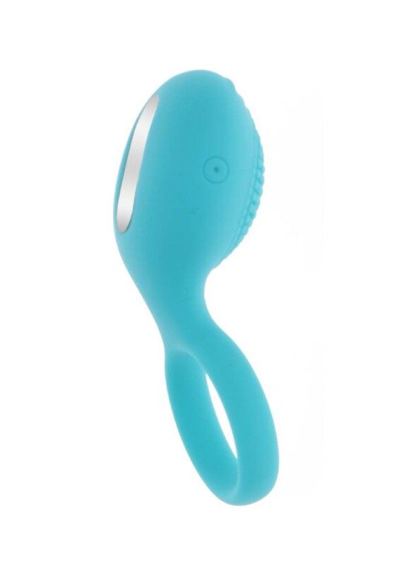 Ерекційне віброкільце Toy Joy Tickle Brush з пультом, блакитне, 8.2 х 3.5 см - Изображение 3