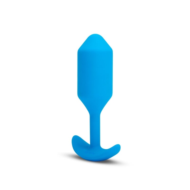 Анальний вібратор Vibe Snug Plug, силіконовий, блакитний, 13.8 х 3.7 см - Изображение 2