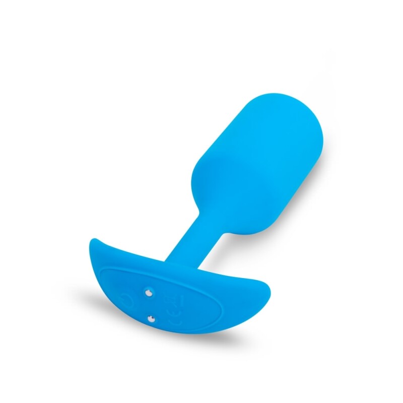 Анальний вібратор Vibe Snug Plug, силіконовий, блакитний, 13.8 х 3.7 см - Изображение 3