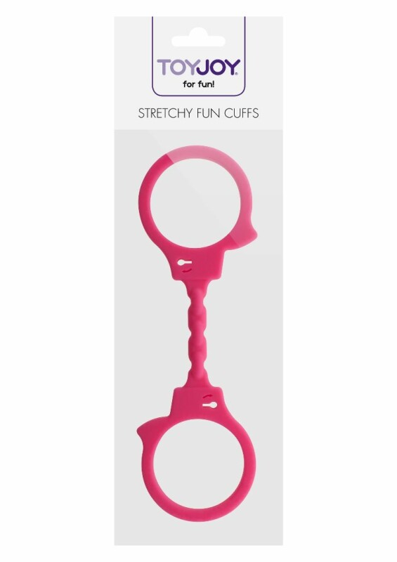 Наручники еластичні Toy Joy Stretchy Fun Cuffs рожеві, 25 х 6 см