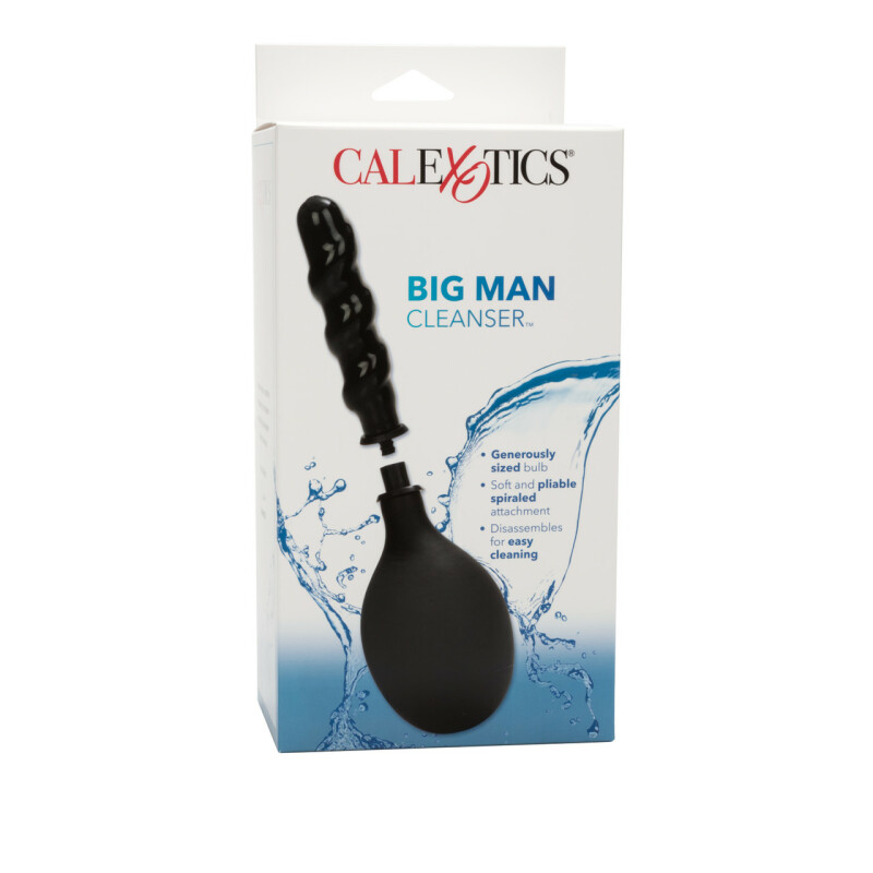 Анальний душ із рельєфною насадкою Big Man Cleanser CalExotics, чорний, 420 мл - Зображення 1