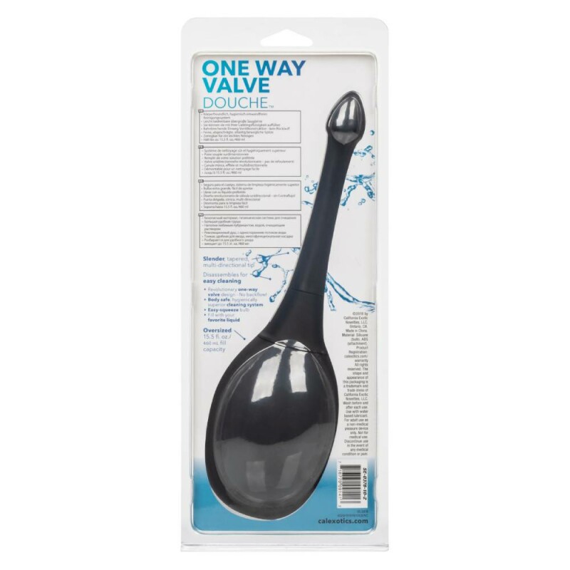 Анальний душ One Way Valve CalExotics чорний, 29.7 х 2.5 см - Зображення 2