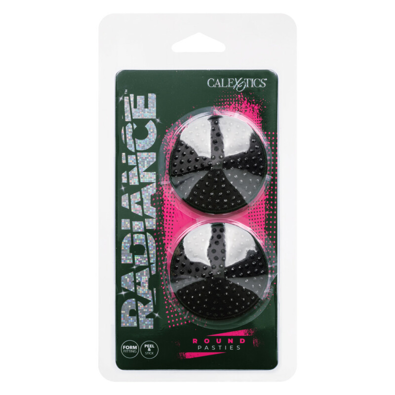 Пестиси на соски зі стразами Radiance CalExotics, самоклейні, чорні - Зображення 1