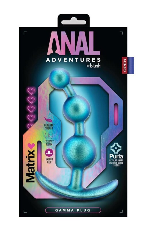 Анальна ялинка Blush Anal Adventures з трьома намистинами, блакитна, 13.3 х 3.2 см - Зображення 4
