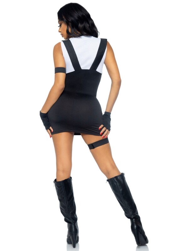 Костюм сексі поліцейської S/M Leg Avenue Sultry SWAT, 4 предмети, чорний - Зображення 1