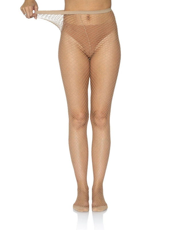 Колготки в сіточку сексуальні One Size Gaia Leg Avenue, бежеві - Зображення 3