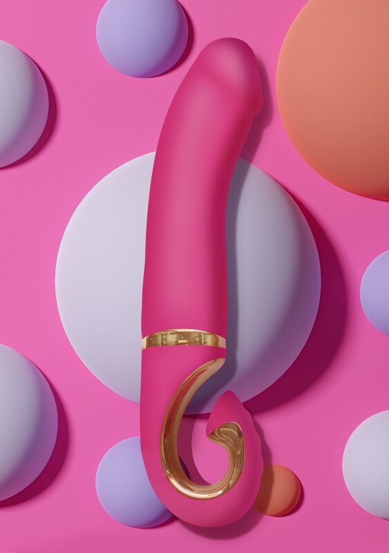 Вібратор нереалістичний Gjay Gvibe, рожевий, 19 х 3.5 см - Зображення 3