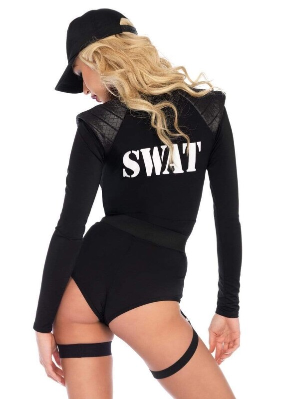 Костюм сексі поліцейської S Leg Avenue SWAT Babe, 5 предметів, чорний - Зображення 1
