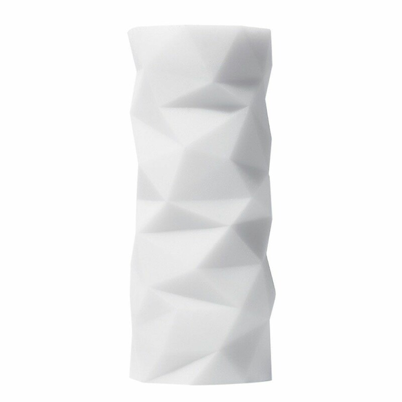 Мастурбатор хай-тек рельєфний Polygon 3D Tenga, білий, 15 х 7 см - Зображення 2