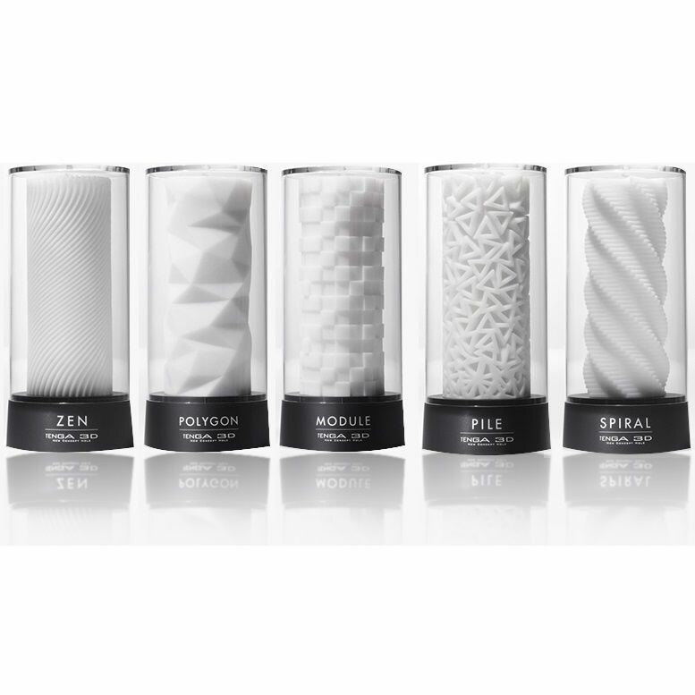 Мастурбатор хай-тек рельєфний Zen 3D Tenga, білий, 15 х 7 см - Зображення 6