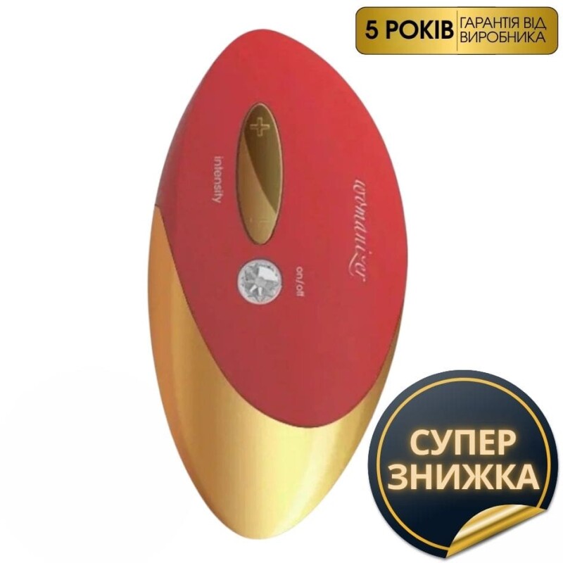 Кліторальний стимулятор Womanizer Pro W500 Red із золотою деталлю, червоний - Зображення 5