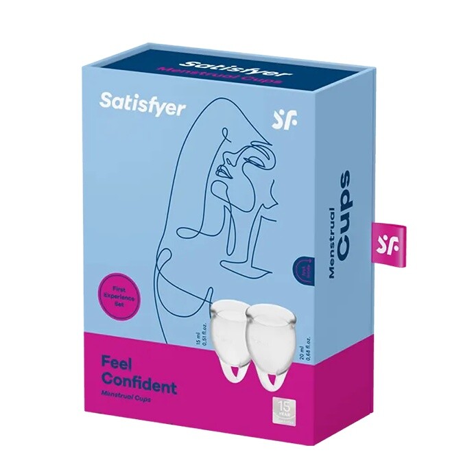 Набір менструальних чаш Satisfyer Feel Confident прозорий, 2 шт - Зображення 1