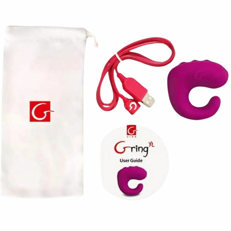 Вібратор для клітора і пульт Gvibe Gring XL Sweet Raspberry на пальці, фуксія, 5 х 3.7 см - Зображення 6