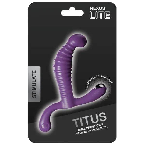 Масажер простати рельєфний Nexus Titus фіолетовий, 9.2 х 3.2 см - Зображення 1