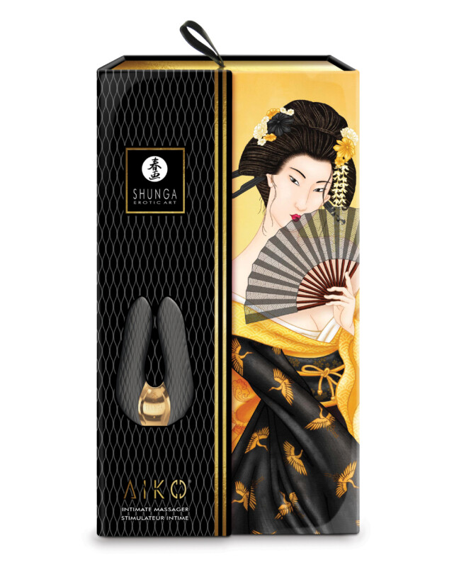 Кліторальний вібратор Shunga Aiko чорного кольору, 10.5 см х 6.5 см - Зображення 4
