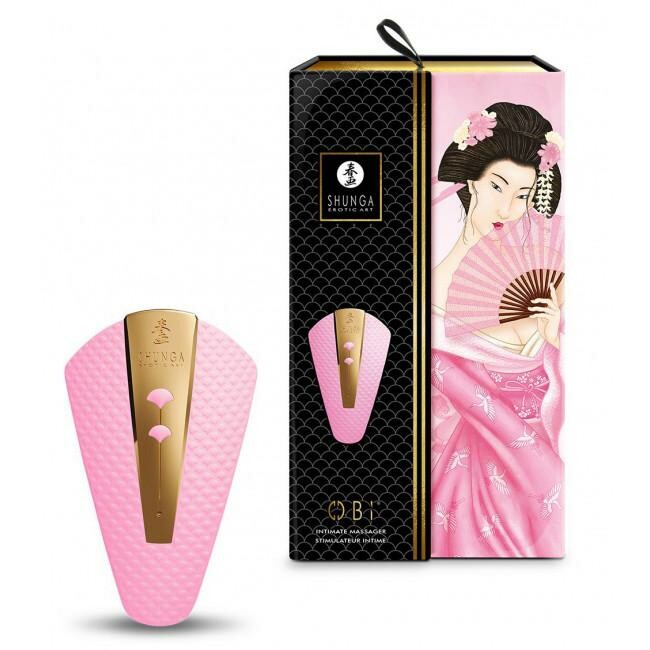 Вібратор для клітора Shunga Obi ніжно рожевий, 11.5 см x 7 см - Зображення 3