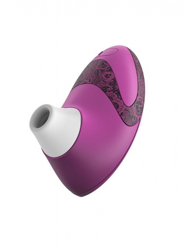 Кліторальний стимулятор Womanizer Pro W500 Magenta з принтом мережива, фіолетовий - Зображення 3