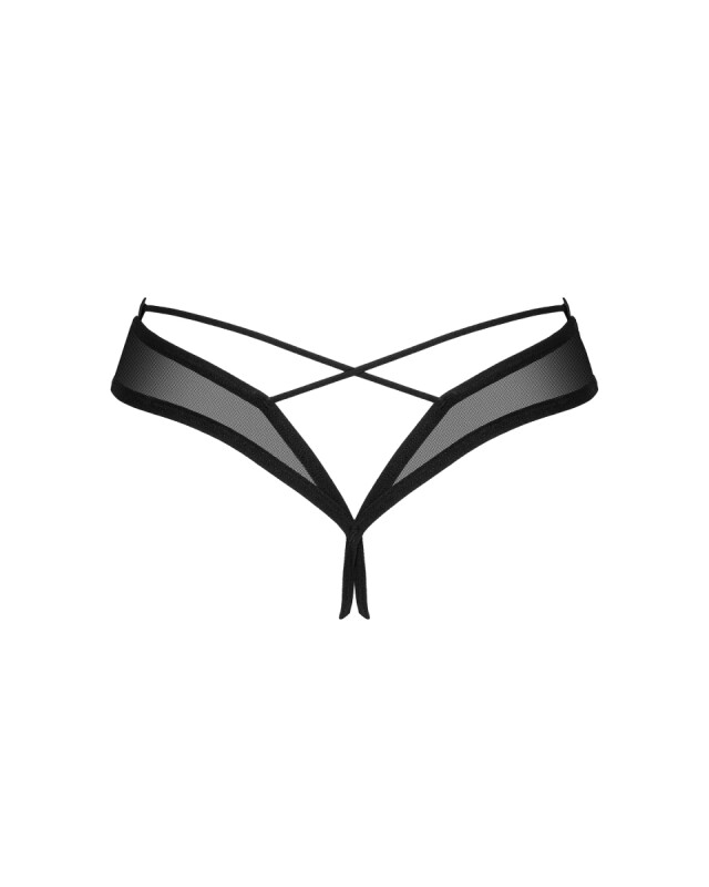 Трусики сексуальні з інтимним вирізом XS/S Roxelia Obsessive, чорні - Зображення 3