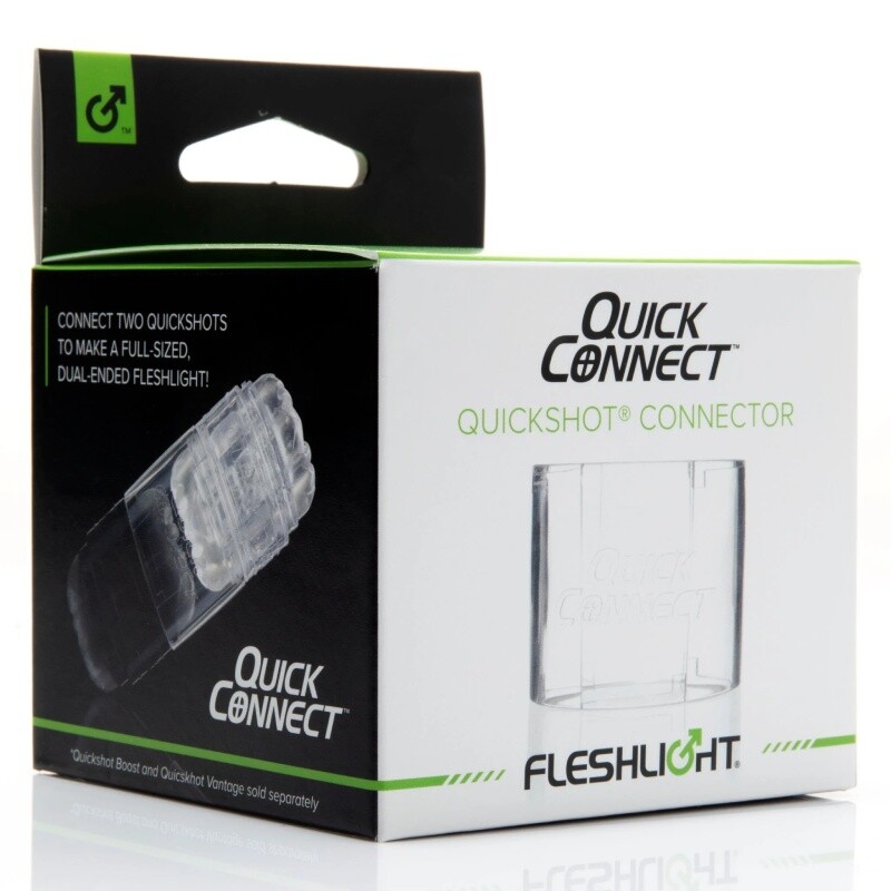 Адаптер для з'єднання двох мастурбаторів Quickshot Connect Adapter Fleshlight, прозорий - Изображение 2