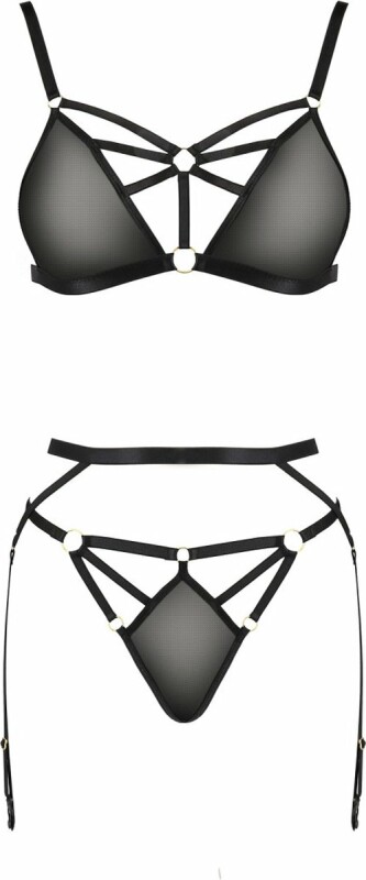 Комплект сексуальний S/M Meggy Passion, 2 предмети, чорний - Зображення 1