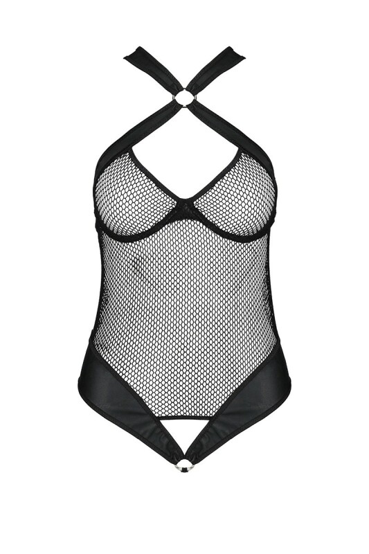 Боді сексуальне сітчасте S/M Amanda Passion, чорне - Зображення 2