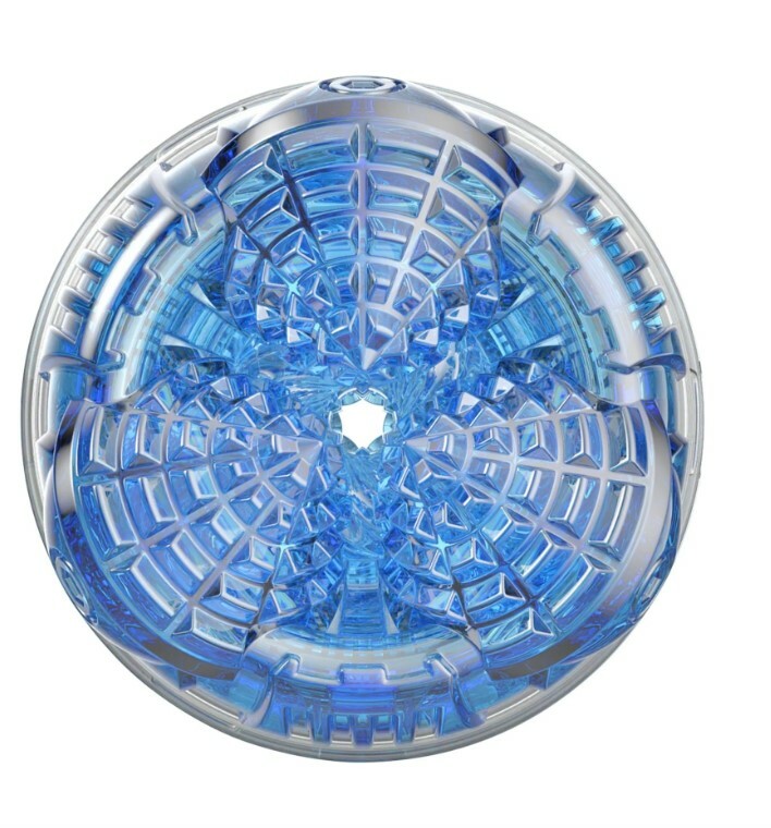 Мастурбатор з кібершкіри Fleshlight Turbo Core Blue Ice (RP), прозорий, 25 х 10 см - Зображення 2