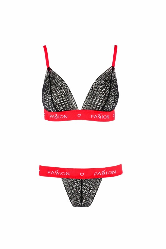 Комплект білизни сексуальний S/M Glamiss Passion, 2 предмети, чорний - Изображение 1