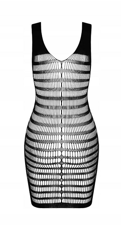 Сукня бодістокінг з відкритим бюстом Passion BS092, чорна, One size - Зображення 3