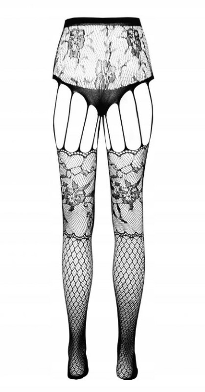 Колготи еротичні Passion ECO S004, чорні, One size - Зображення 4